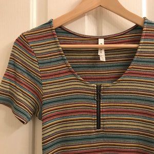 RVCA Zip It Ribbed Dress - Multicolored